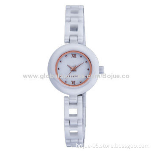High-tech Luxury White Sapphire Crystal Ceramic Watch